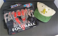 Xl Falcons shirt and cap