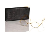 ANTIQUE FRENCH GOLD FRAMED SPECTACLE GLASSES