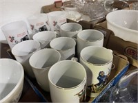 BOX OF COFFEE MUGS