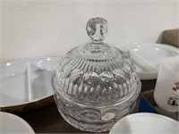 CRYSTAL BOWL W LID