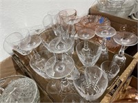 BOX OF STEMWARE