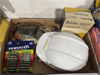 GRAB BOX BATTERIES, FISHING REEL ETC