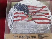 5 Inch Pledge of Allegiance Clock NIP