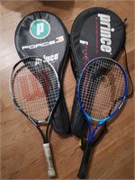 4 tennis/ squash rackets
