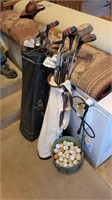 Golf Clubs, Bags, and Golf Balls