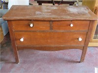 Vintage Rolling Chest of Drawers 38x18x26"