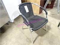 12X, STACKING PATIO CHAIRS WICKER STYLE W/ ALUM