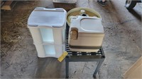 Toilet, Plastic Table and Tote, and MISC