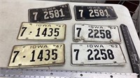 Vintage license plates pairs