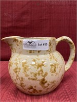 Bybee pottery Spackleware milk pitcher BB mark.
