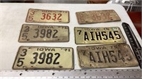 Vintage license plates pairs