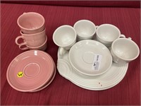 18 fiesta china item 2 platters,4 tea cups and 4