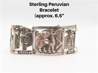 Sterling Peruvian Bracelet 1.07 ozt