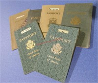Lot of 6 Passports, Children & Women's 1950's-60's