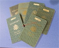 Lot of 6 Passports 40's to 60's
