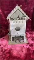 Hens Outhouse Wooden Birdhouse
