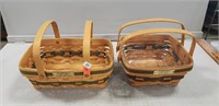 2 Longaberger Baskets, Both Christmas Collection