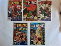 The Thing #9, 11, 14, 15, 16 Marvel comic book