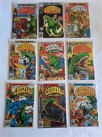 Godzilla King of The Monsters #11-18, 23 Marvel co