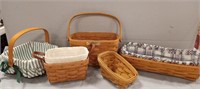 5 Assorted Longaberger Baskets.