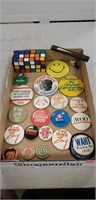 Tray Lot Of Assorted Pins And More