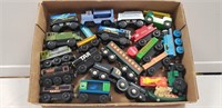Tray Lot Of Assorted Toy Train Cars & More