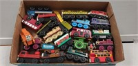 Tray Lot Of Assorted Toy Train Cars & More