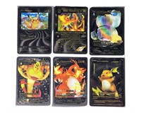 Pokemon Vmax Trading Cards- Charizard, Meowth, Pia