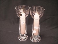 Pair of Mikasa 8 1/4" high candleholders with