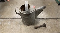 Galvanized Watering Can w/Hose End Sprayer