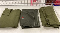 Three Military Wool Blankets