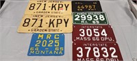 7 Assorted Metal License Plates.