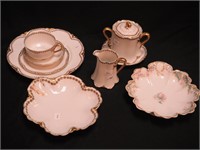 Nine pieces of Haviland china: cream