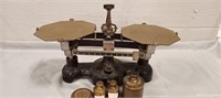 Vintage Central Scientific Co. Scale With Weights