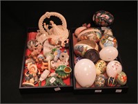 Two containers: Occupied Japan figurines and