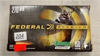 Federal Premium 270 Win 150 Gr. 20 Cartridges