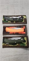 3 Buck Hunting Knives (Made In U.S.A.)