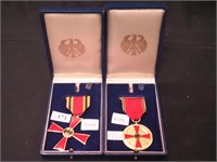 Two German Republic medals in presentation