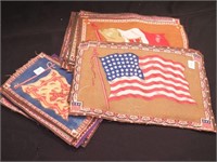 33 vintage tobacco felt flags of countries; 20