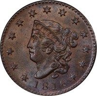 1C 1816 PCGS MS64 BN CAC