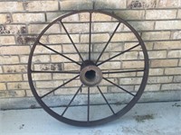 Metal 33in Wagon Wheel, 1/2