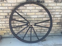 Wooden Spoke Wagon Wheel is 44.5in Diameter, as is
