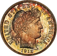 10C 1912 PCGS PR67 CAC