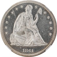 $1 1861 NGC PR64 CAM