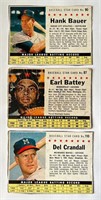 1961 Post Cereal Baseball Cards Lot of 3