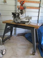 Ridgid Compound Miter Saw on Rolling Stand