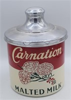 Aluminum Carnation Malted Milk Canister