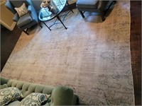 Large Woven Beige Area Rug from Simple Things