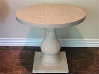 Solid Wood Round Foyer / Accent Pedestal Table 1/2