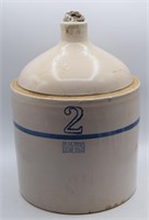 2gal Blue Band Salt Glazed Crock Jug